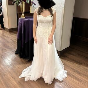 DB Studio brand wedding gown, size 6 dress.